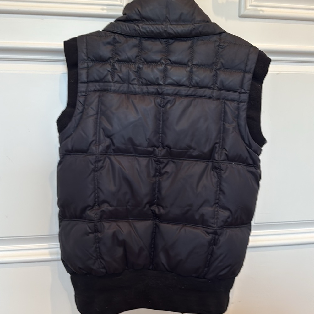 Navy Puffer Vest with High Collar - Picture 3 of 3